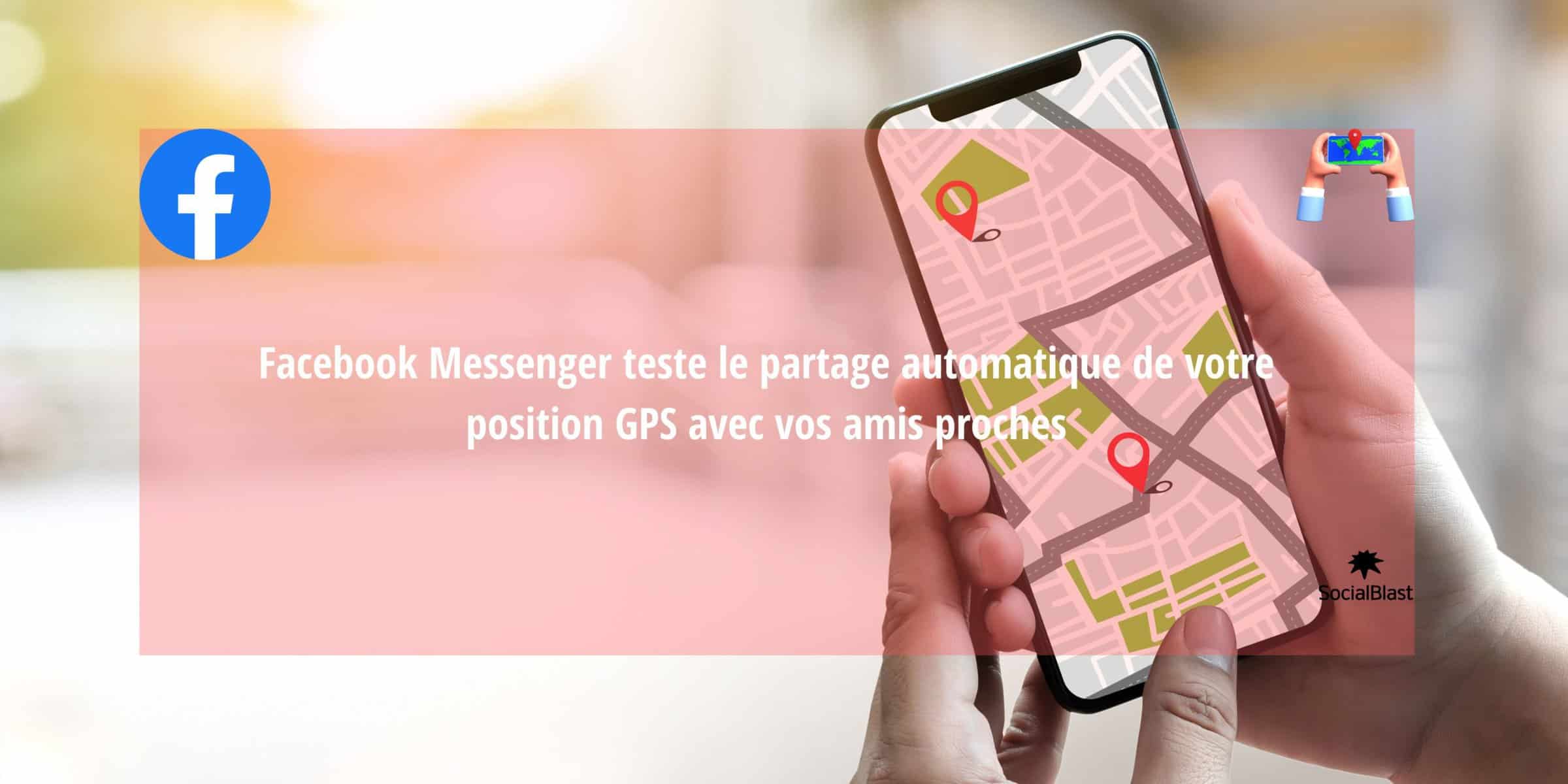 Compartilhamento automático de localização GPS com facebook Messenger